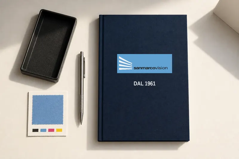 Notebook San Marco Vision con la dicitura Dal 1961 e penna coordinata